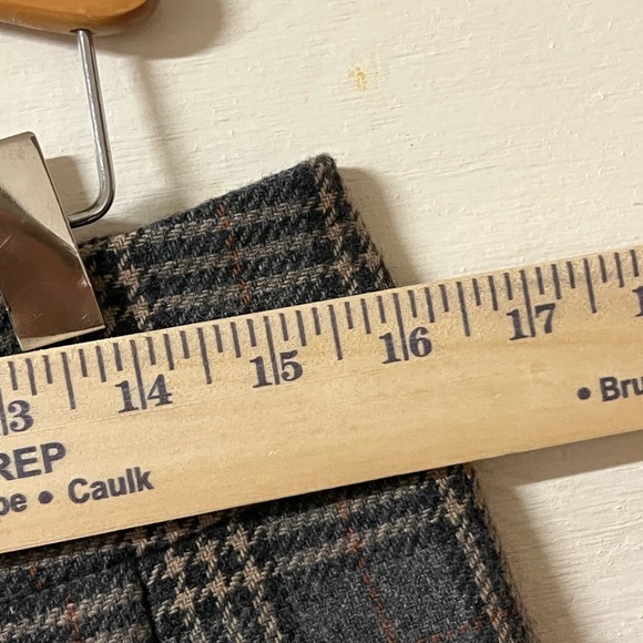 Gap Plaid Wool Y2K Mini Skirt Gray School Girl Academia Preppy Lined Size 6 - Picture 4 of 7